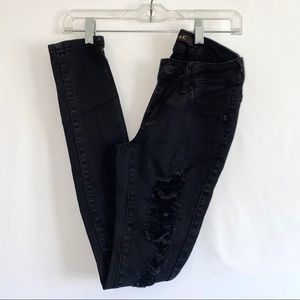 J & C Jeans Black Distressed Skinny